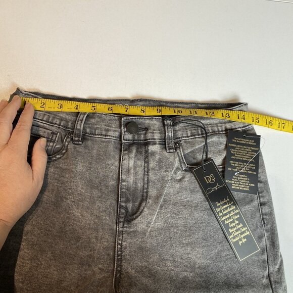 DG2 Diane Gilman Jeans Womens High Rise Floral Sequin Denim Gray Wash Sz 8 NWT - Picture 7 of 9